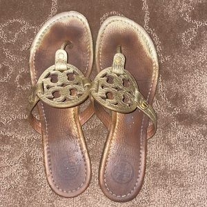 Tory Burch Gold Miller Sandals